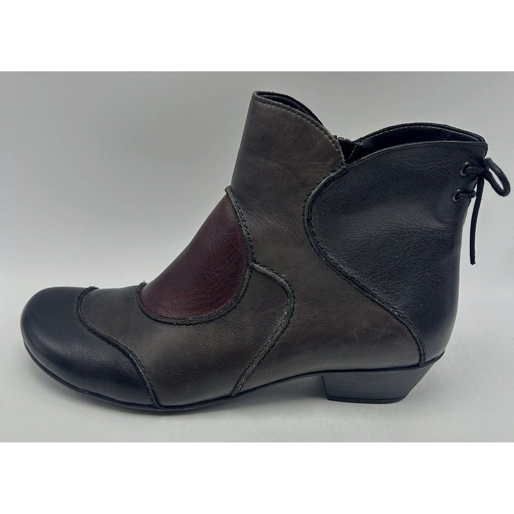 Remonte Boots Womens 8.5 Ankle Booties Heels Casual Red Black Brown 40 Zipper